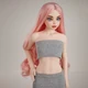 Pink Long Curly Hair