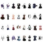 Ganova clothing set overview with available styles
