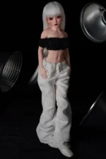 J60 Saki silicone mini sex doll white hair BJD face – CLM Classic