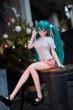 Anime-mini-sex-doll-j60-miku-raising-both-hands