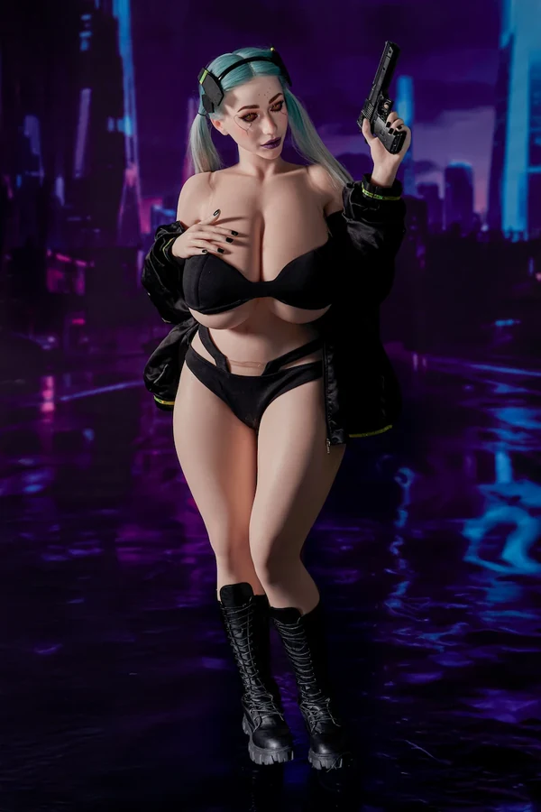 Lifelike-sex-doll-sir161cm-tasha-raising-handgun