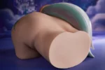 PA-Razor: This front-perspective view displays the product laid flat, focusing on the large, flat thigh cross-section in the foreground, alongside the smooth, realistic skin textures and the light-colored sculpted tail sweeping above.