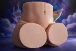 PA-Razor: This front full view showcases the product's abdomen and thigh cross-sections, clearly presenting the smooth, toned abdominal lines, a deep belly button indentation, and a highly realistic, soft overall skin texture.