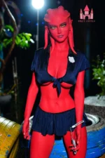 160cm/5ft3 F-cup Red Skinned Alien TPE Sex Doll - #A9 | US In Stock - image 2