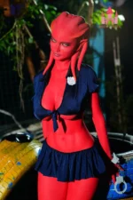 160cm/5ft3 F-cup Red Skinned Alien TPE Sex Doll - #A9 | US In Stock - image 9