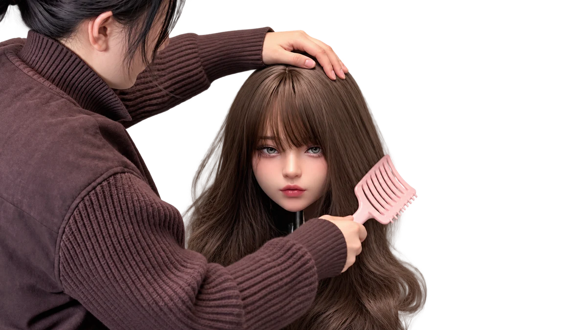 Steady the crown while smoothing the sides