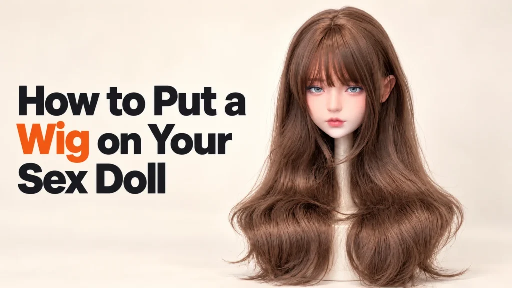 How to put a wig on your sex doll — brown wig fitting guide
